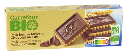 CARREFOUR BIO PETIT BEURRE TABLETTE CHOCOLAT AU LAIT CARREFOUR BIO PETIT BEURRE TABLETTE CHOCOLAT AU LAIT