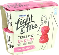 LIGHT & FREE (DANONE) Triple Zero con frambuesas LIGHT & FREE (DANONE) Triple Zero con frambuesas