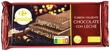 CARREFOUR TURRÓN CRUJIENTE DE CHOCOLATE CARREFOUR TURRÓN CRUJIENTE DE CHOCOLATE