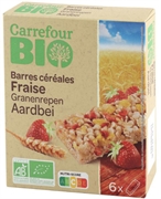 CARREFOUR BIO Barres céréales Fraise