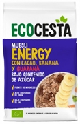 ECOCESTA MUESLI ENERGY CON CACAO, BANANA Y GUARANÁ.