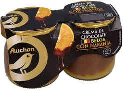 AUCHAN GOURMET (ALCAMPO) CREMA DE CHOCOLATE BELGA CON NARANJA