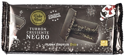 DULCE NOEL (DIA) Turrón crujiente negro