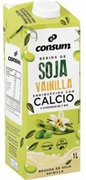 CONSUM Bebida de soja vainilla enriquecida con calcio y vitaminas B2 y B12