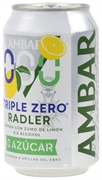 AMBAR TRIPLE ZERO. CERVEZA 0,0% CON ZUMO DE LIMÓN