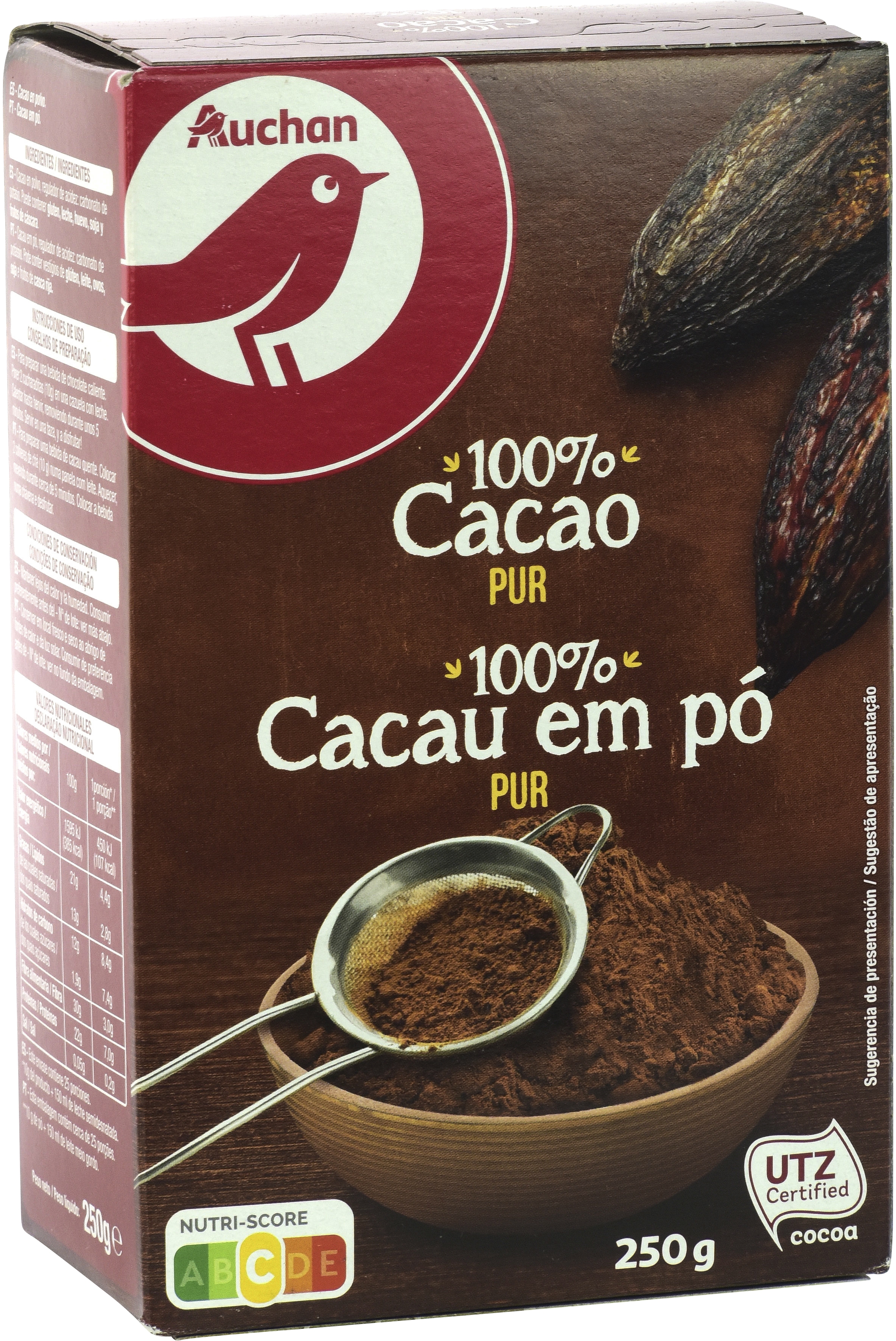 AUCHAN (ALCAMPO) 100% CACAO PUR