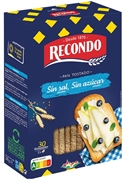 RECONDO PAN TOSTADO SIN SAL AÑADIDA, SIN AZÚCAR AÑADIDO