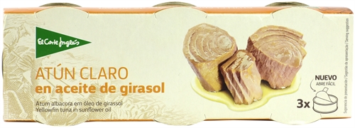 EL CORTE INGLÉS ATÚN CLARO EN ACEITE DE GIRASOL