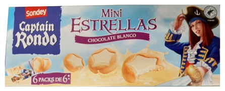 SONDEY (LIDL) Mini estrellas chocolate blanco