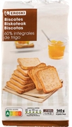 EROSKI Biscotes 60% integrales de trigo
