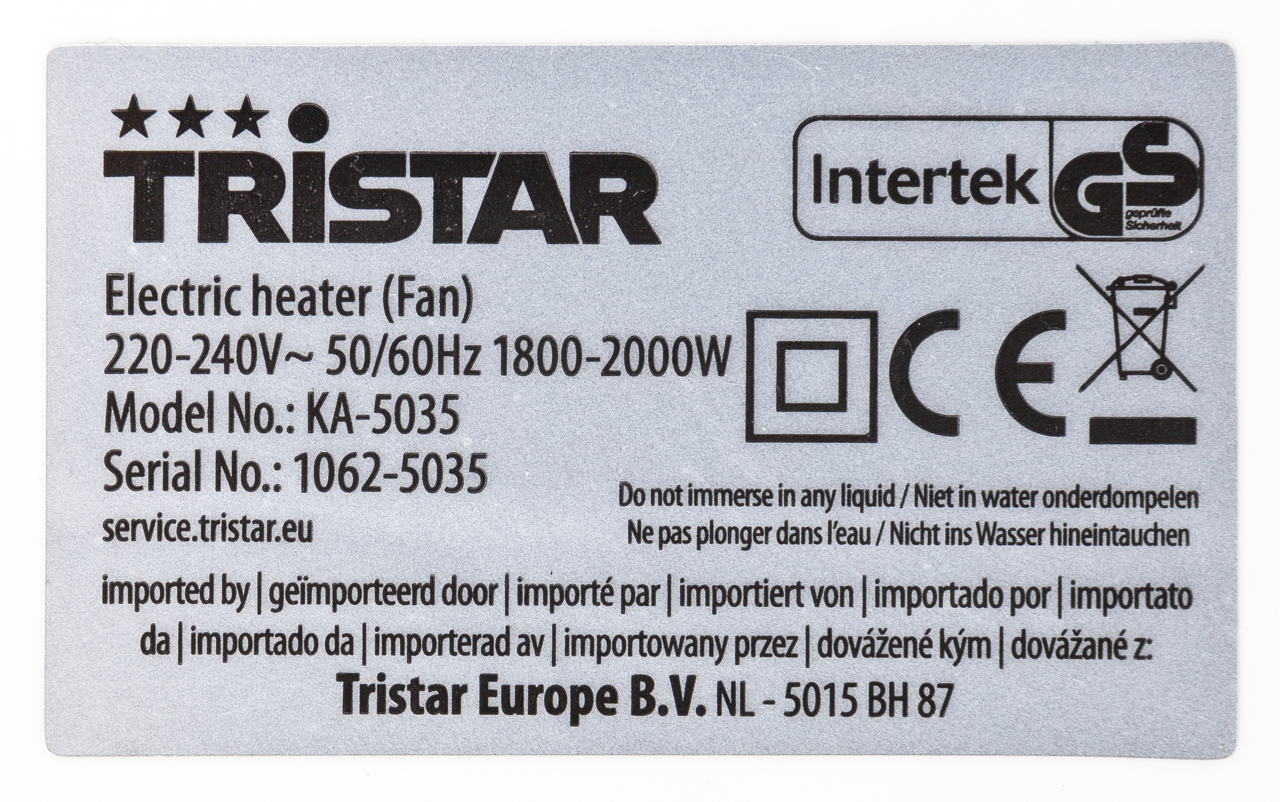 TRISTAR KA 5035 - ES