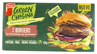FINDUS GREEN CUISINE 2 BURGERS DE PROTEÍNA DE GUISANTE