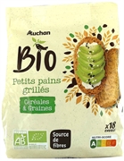 AUCHAN (ALCAMPO) PETITS PAINS GRILLÉS CÉRÉALES & GRAINES