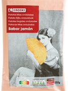 EROSKI Patatas fritas onduladas sabor jamón