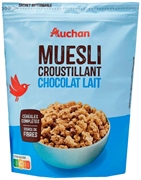 AUCHAN (ALCAMPO) MUESLI CRUJIENTE DE CHOCOLATE CON LECHE