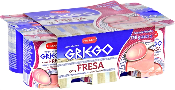MILSANI (ALDI) YOGUR AL ESTILO GRIEGO CON FRESA.