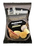 HISPALANA PATATAS FRITAS ONDULADAS SABOR JAMÓN