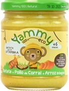 YAMMY Batata, pollo de corral y arroz integral. Ecológico