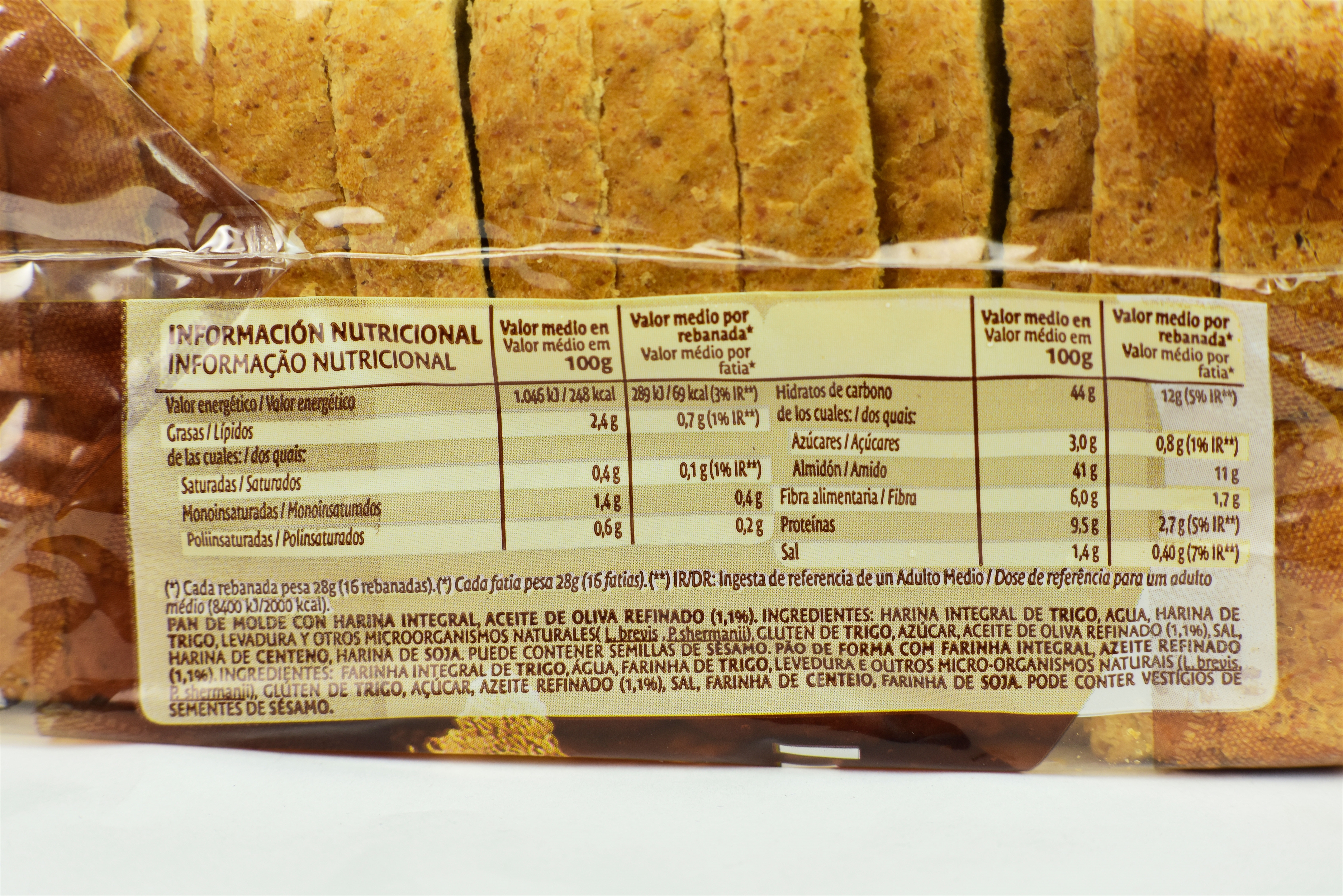 BIMBO NATURAL 100% INTEGRAL