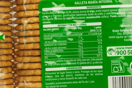 HACENDADO (MERCADONA) MARÍA INTEGRAL.