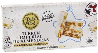 DULCE NOEL (DIA) TURRÓN IMPERIAL DE ALMENDRAS 0% AZÚCARES AÑADIDOS