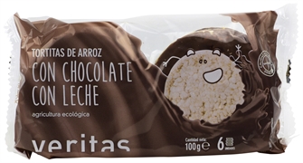 VERITAS TORTITA DE ARROZ CON CHOCOLATE CON LECHE
