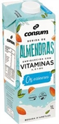 CONSUM Bebida de almendras enriquecida con vitaminas A, D Y B12 0% azúcares
