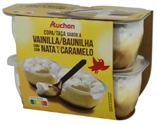 AUCHAN (ALCAMPO) Copa de vainilla con nata y caramelo