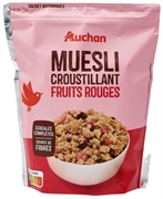AUCHAN (ALCAMPO) MUESLI CRUJIENTE FRUTAS ROJAS