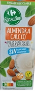 CARREFOUR SENSATION ALMENDRA CALCIO VEGETAL SIN AZÚCARES AÑADIDOS