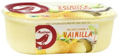 AUCHAN (ALCAMPO) Helado sabor a Vainilla