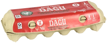 DAGU Huevos frescos de gallinas criadas en suelo