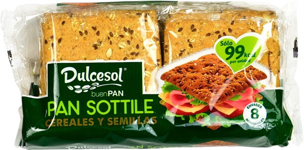 DULCESOL PAN SOTTILE - CEREALES Y SEMILLAS