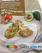 EROSKI Panecillos tostados 100% integrales de trigo