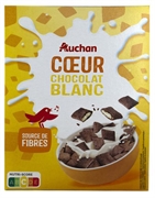 AUCHAN (ALCAMPO) CŒUR CHOCOLAT BLANC