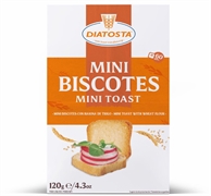 DIATOSTA Mini biscotes Mini Toast Mini biscotes con harina de trigo