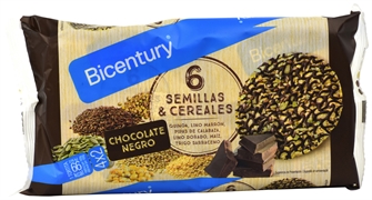 BICENTURY TORTITA 6 SEMILLAS Y CEREALES CHOCOLATE NEGRO