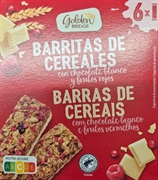 GOLDEN BRIDGE (ALDI) BARRITAS DE CEREALES CON CHOCOLATE BLANCO Y FRUTOS ROJOS