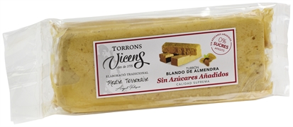 VICENS TURRÓN BLANDO DE ALMENDRA SIN AZÚCARES AÑADIDOS