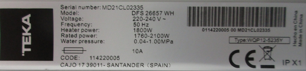 TEKA DFS 26657