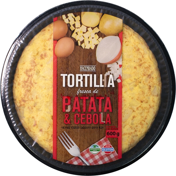 HACENDADO (MERCADONA) TORTILLA FRESCA DE PATATA CON CEBOLLA análisis