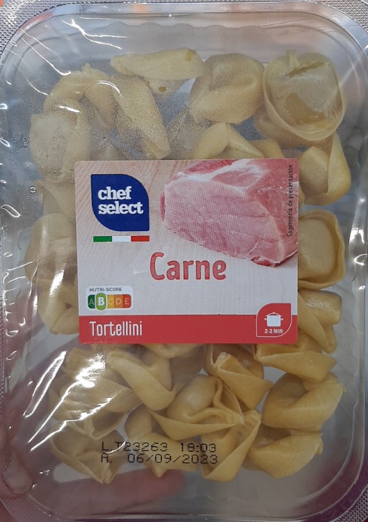Pasta CHEF SELECT (LIDL) TORTELLINI DE CARNE todos los detalles