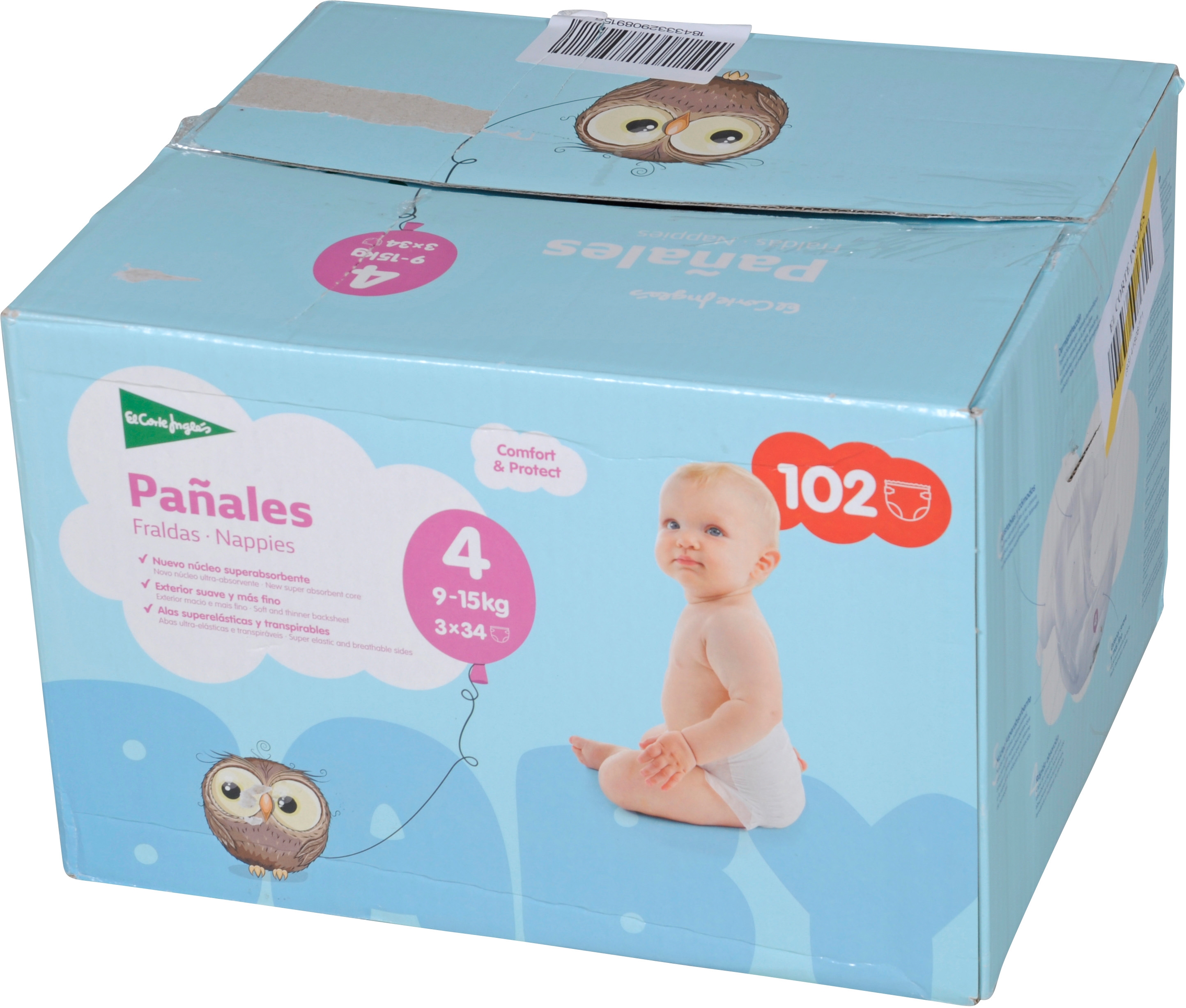 pañales el corte ingles talla 4